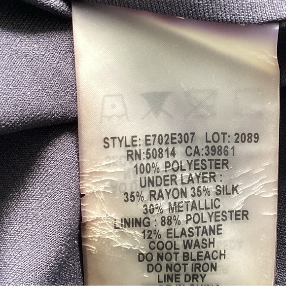 💋Elie Tahari Floral Mesh Metallic Chain Fringe A-Line Flouncy Skirt - Picture 9 of 9